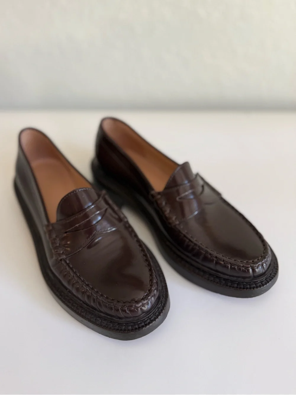 J. Crew Dark Brown Leather Penny Loafers